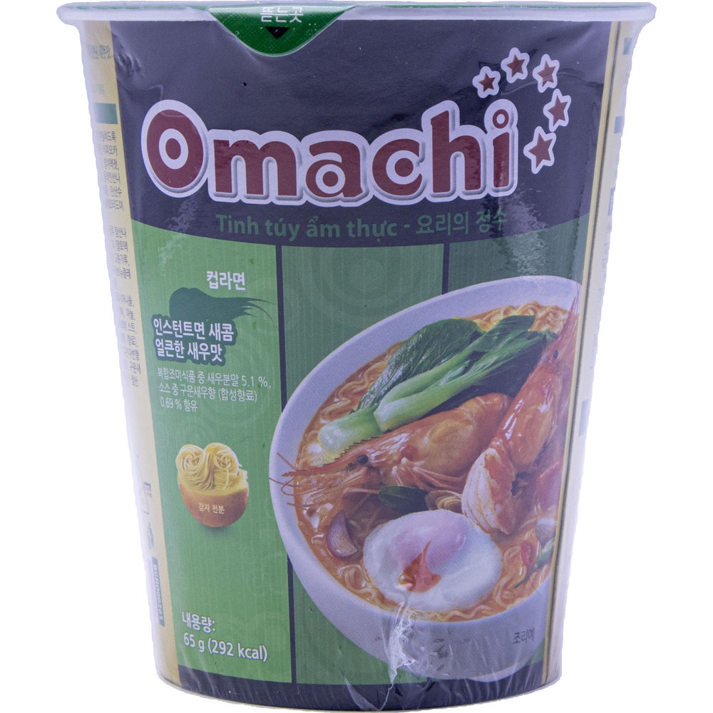 오마치 컵라면 새콤 얼큰한 새우맛 65g