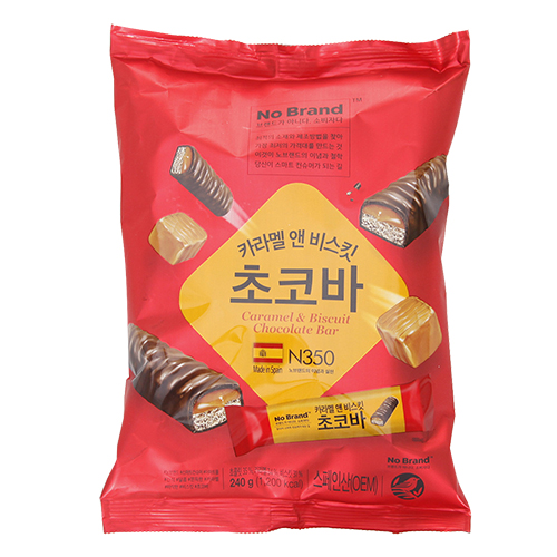 이마트 노브랜드 카라멜 앤 비스킷 초코바 240g