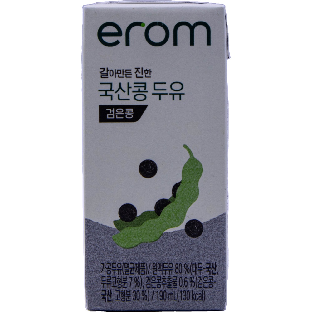 이롬 갈아만든 진한 국산콩 두유 검은콩 190mL