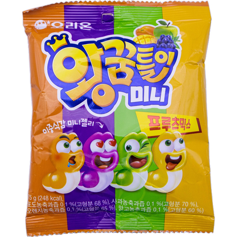 오리온 왕꿈틀이미니 프루츠믹스 75g