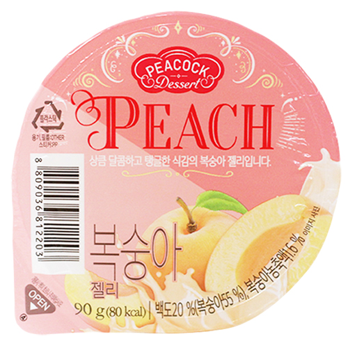 피코크 복숭아 젤리 90g