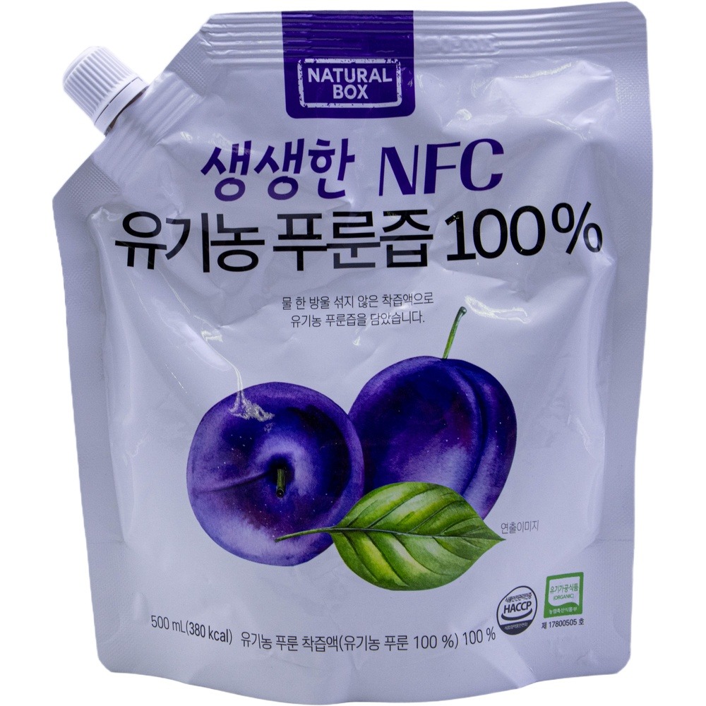 한국생활건강 내추럴박스 유기농 푸룬즙 100% 500mL