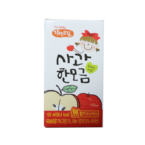 자연드림 사과한모금 120ml