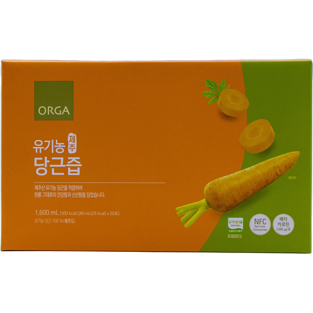 풀무원 올가 유기농 제주 당근즙 80mL