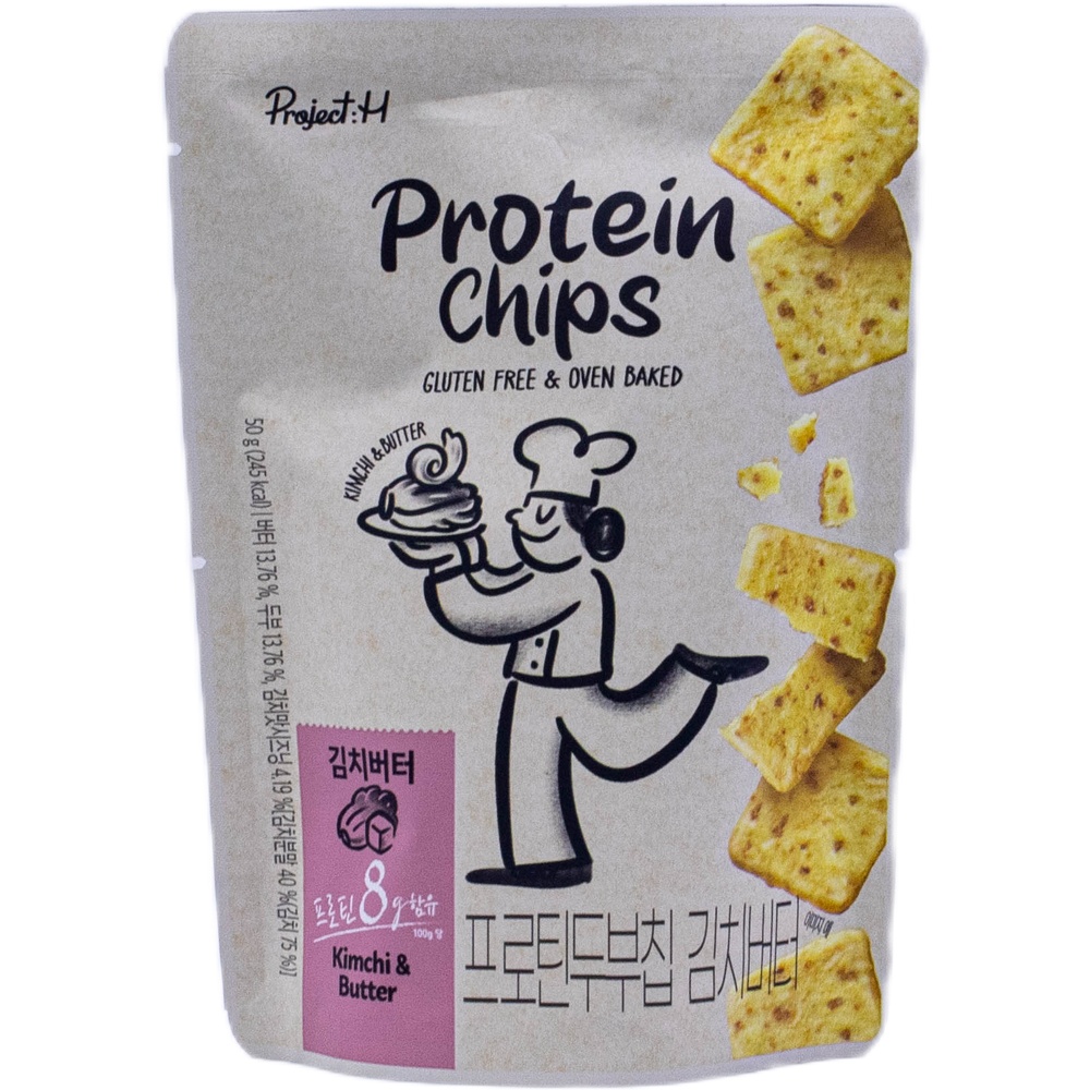 삼립 프로젝트H 프로틴두부칩 김치버터맛 50g