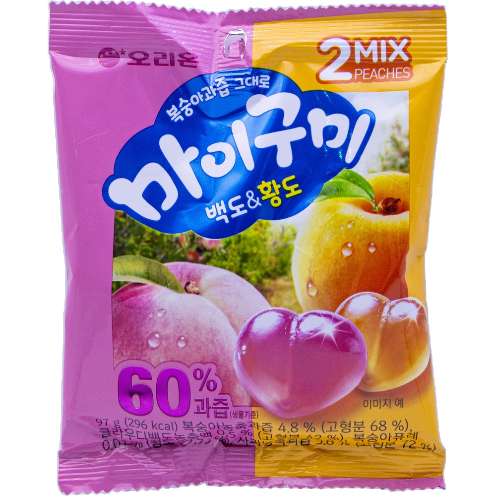 오리온 마이구미 백도 황도 97g