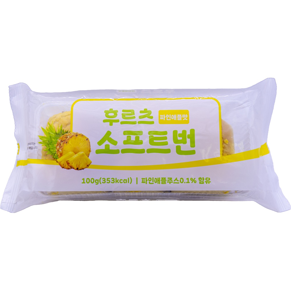 효성인터내셔날 후르츠 소프트번 파인애플맛 100g