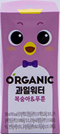 롯데 오가닉 과일워터 복숭아&푸룬 200ml