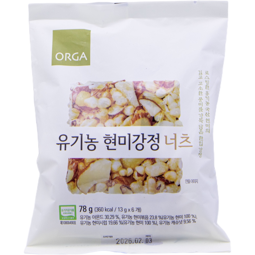 풀무원 올가 유기농 현미강정 너츠 78g