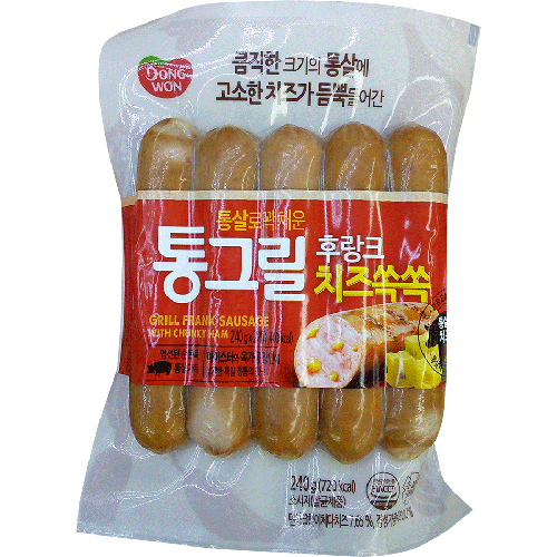 동원 통그릴후랑크 치즈쏙쏙 480g