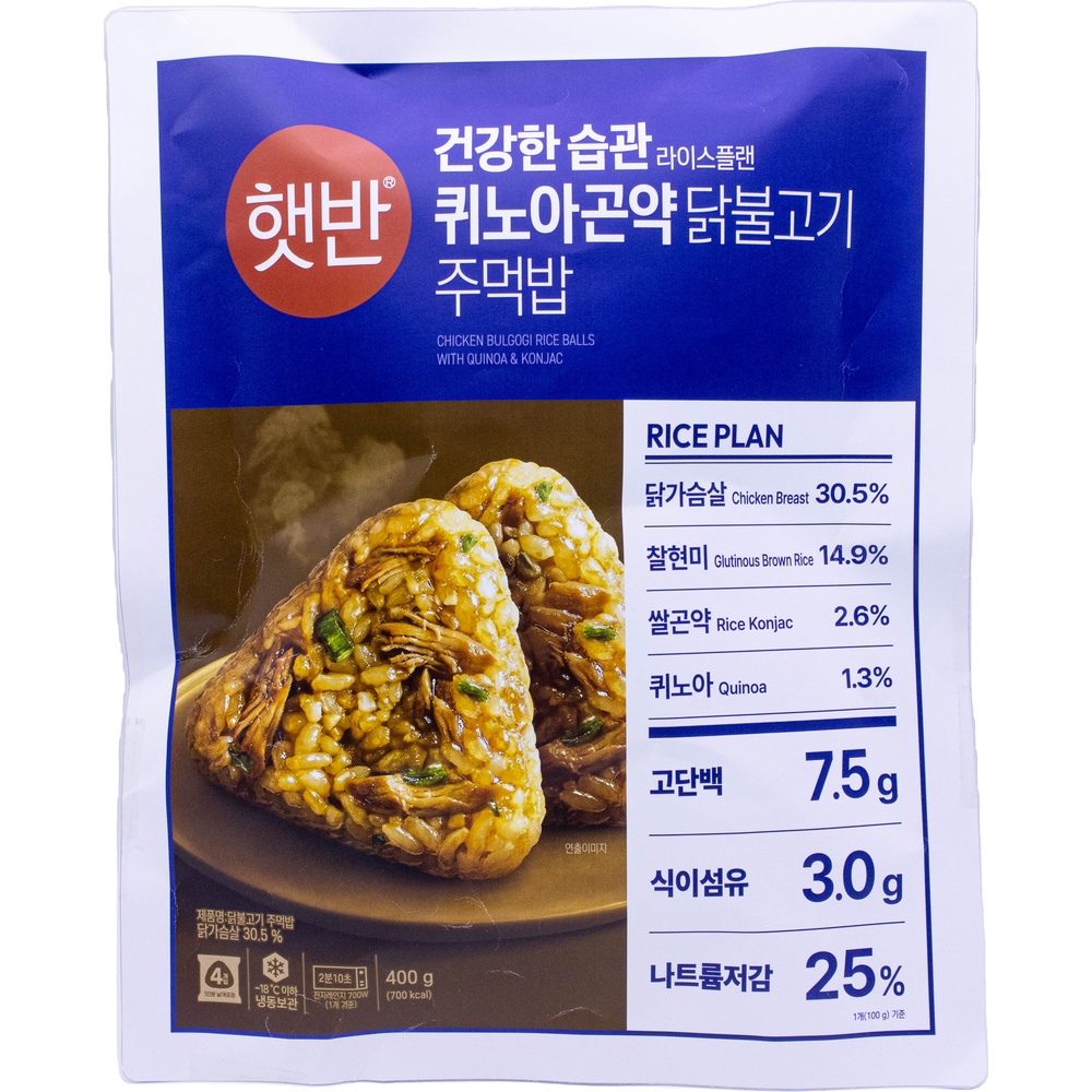 CJ 햇반 퀴노아곤약 닭불고기 주먹밥 100g