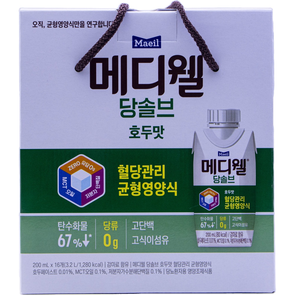 매일 메디웰 당솔브 호두맛 혈당관리 균형영양식 200mL
