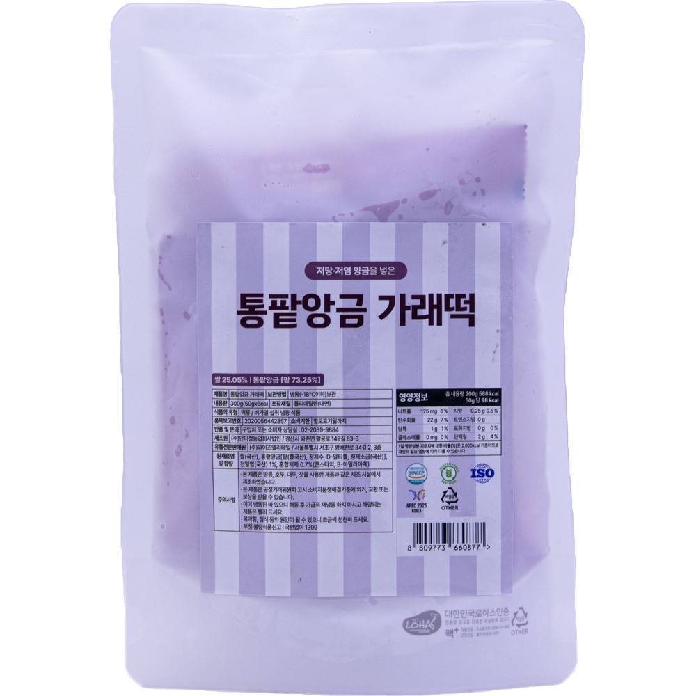 단미정 통팥앙금 가래떡 50g