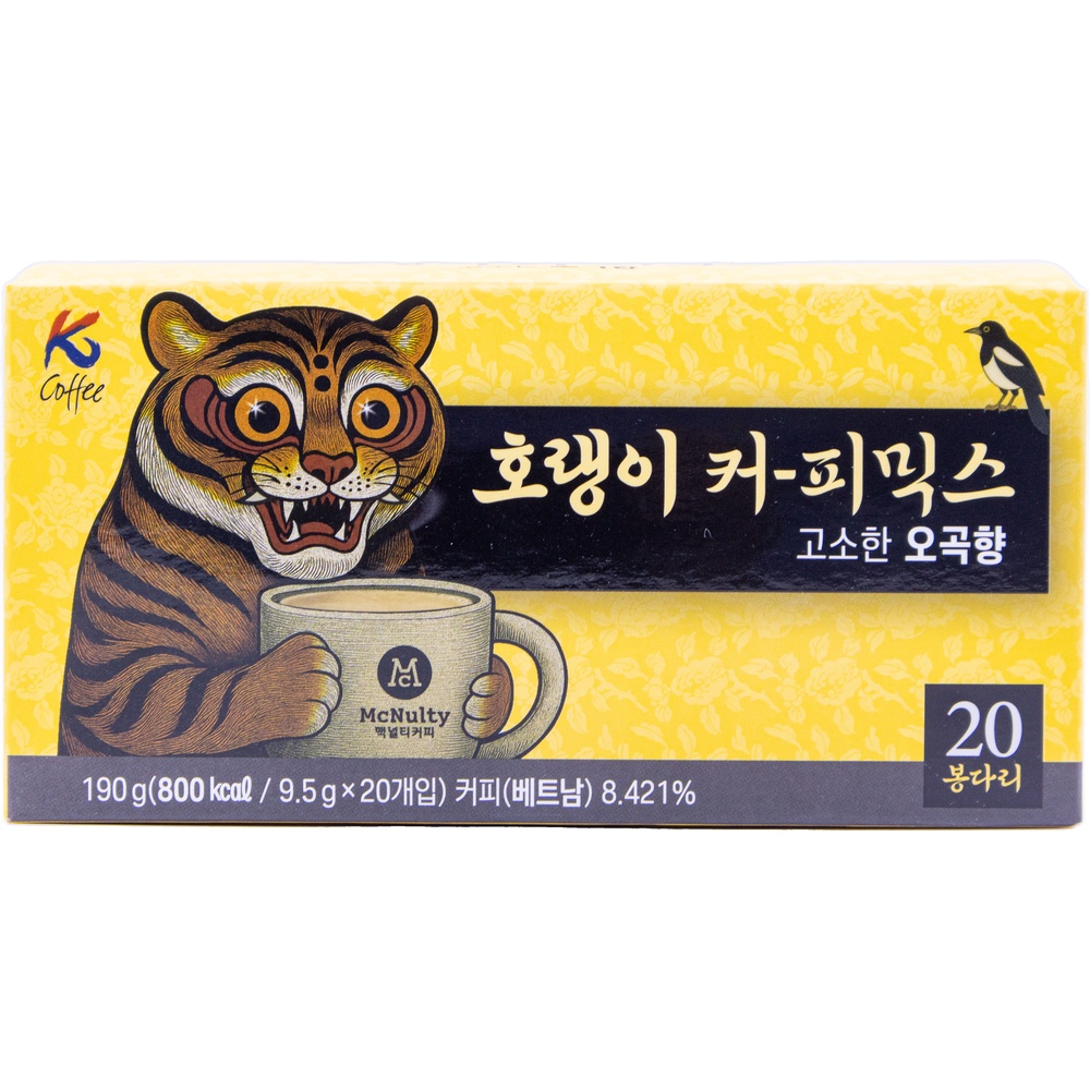 맥널티 호랭이 커피믹스 고소한 오곡향 9.5g