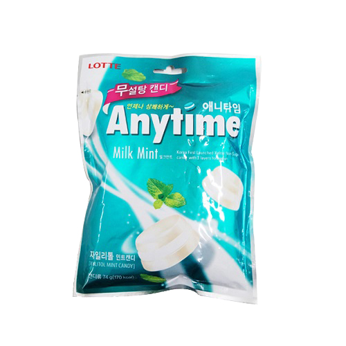 롯데 애니타임 밀크민트 74g