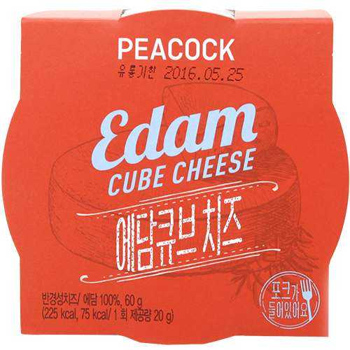피코크 에담 큐브 치즈 60g