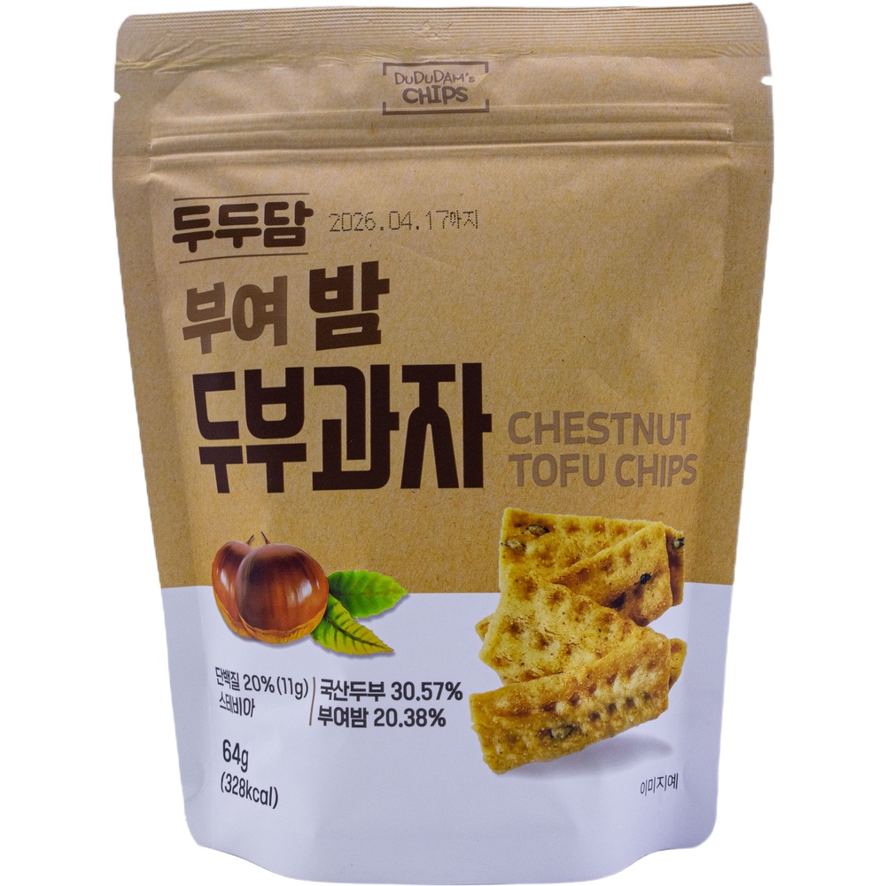 두두담 두두담스칩스 부여 밤 두부과자 64g