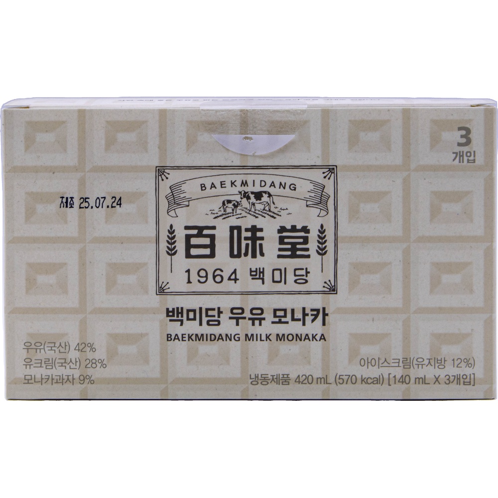 백미당 우유 모나카 140mL