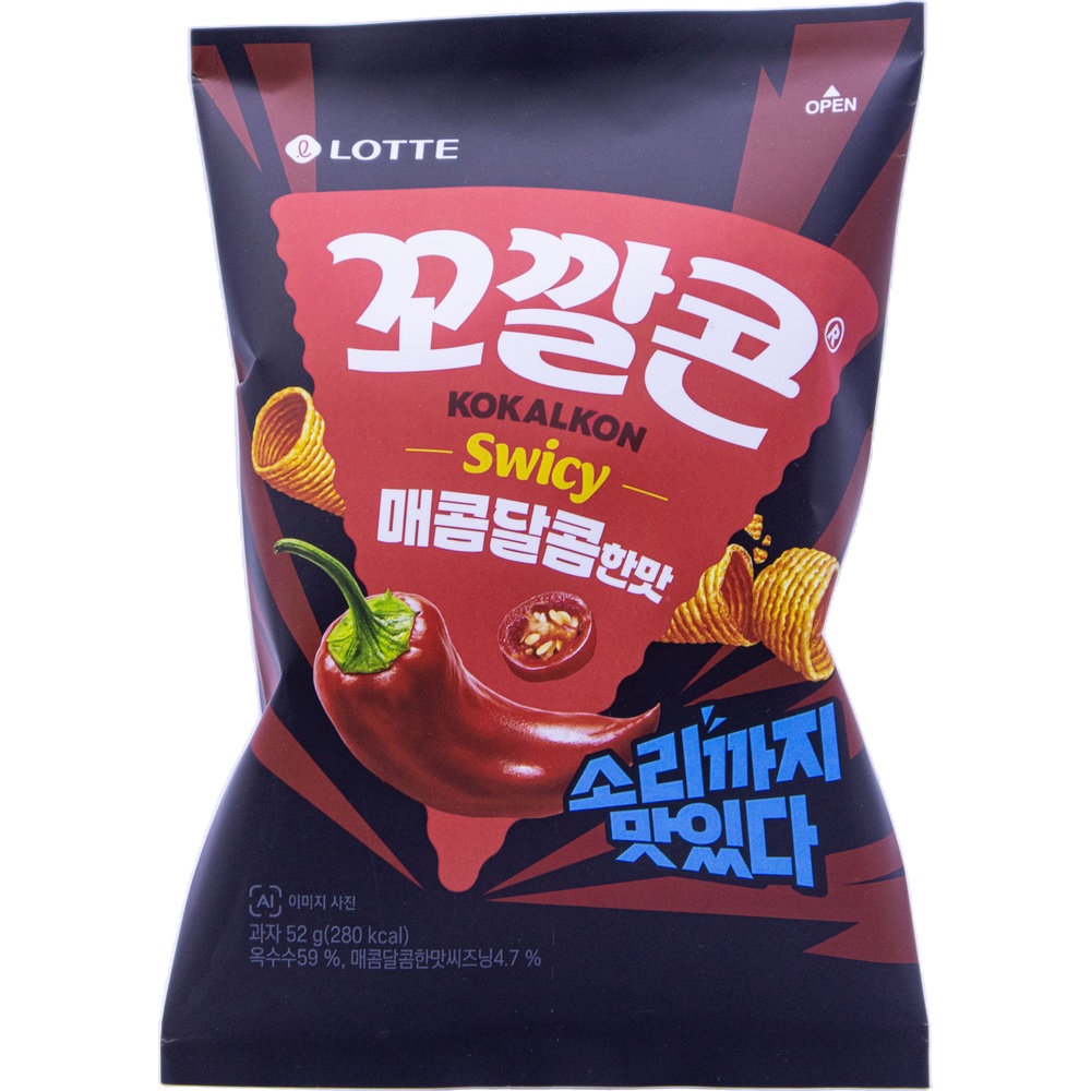 롯데 꼬깔콘 매콤달콤한맛 52g