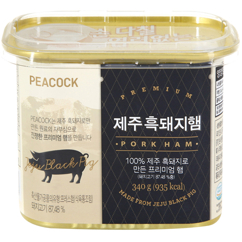 피코크 제주흑돼지 햄 340g