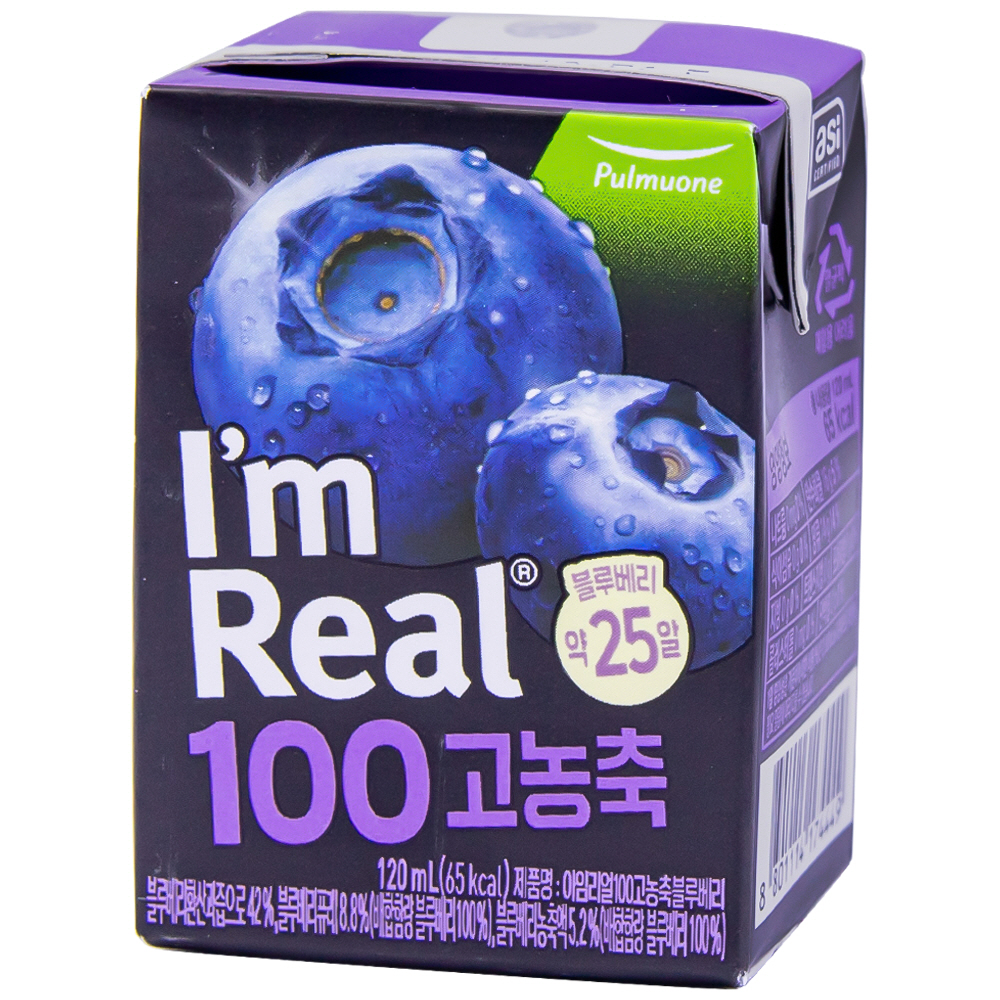 풀무원 아임리얼 100 고농축 블루베리 120mL