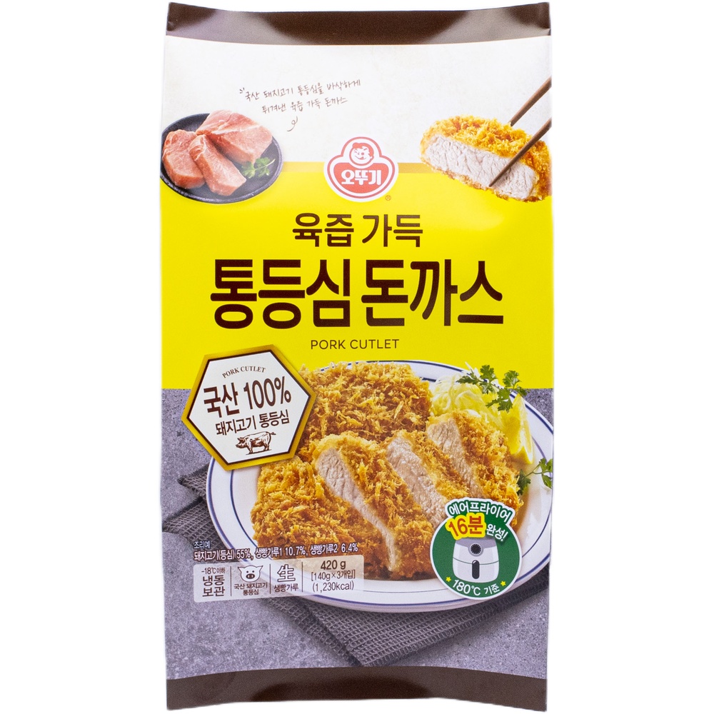 오뚜기 육즙 가득 통등심 돈까스 420g