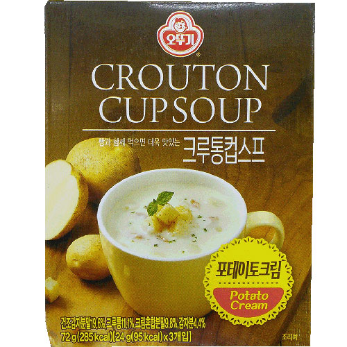 오뚜기 크루통 컵스프 포테이토크림 72g