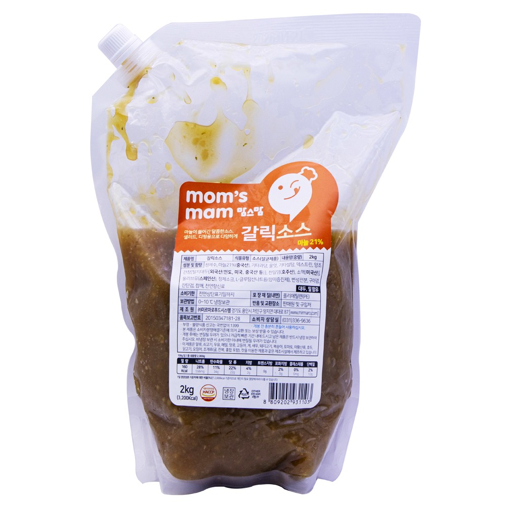 미르마로푸드시스템 맘스맘 갈릭소스 2kg