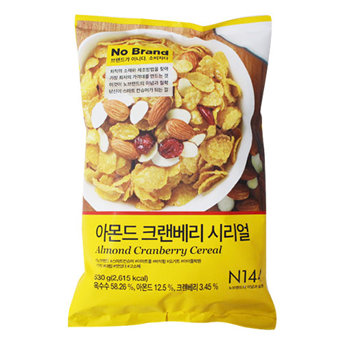 노브랜드 아몬드 크랜베리 시리얼 630g