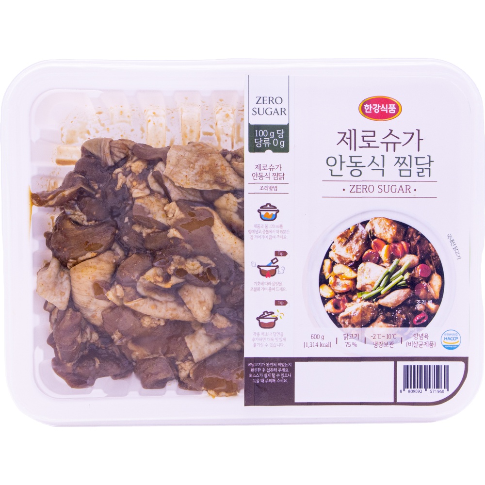 한강식품 제로슈거 안동식 찜닭 600g