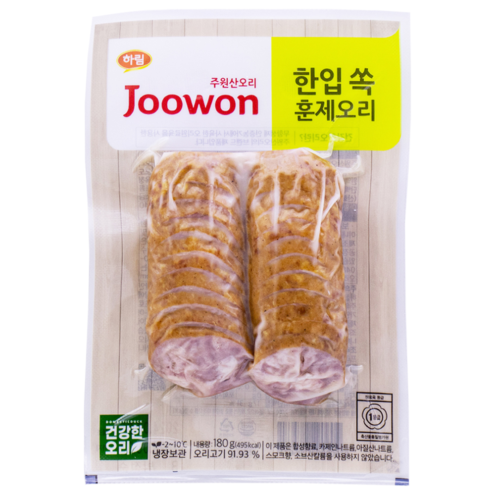 하림 주원산오리 한입 쏙 훈제오리 180g