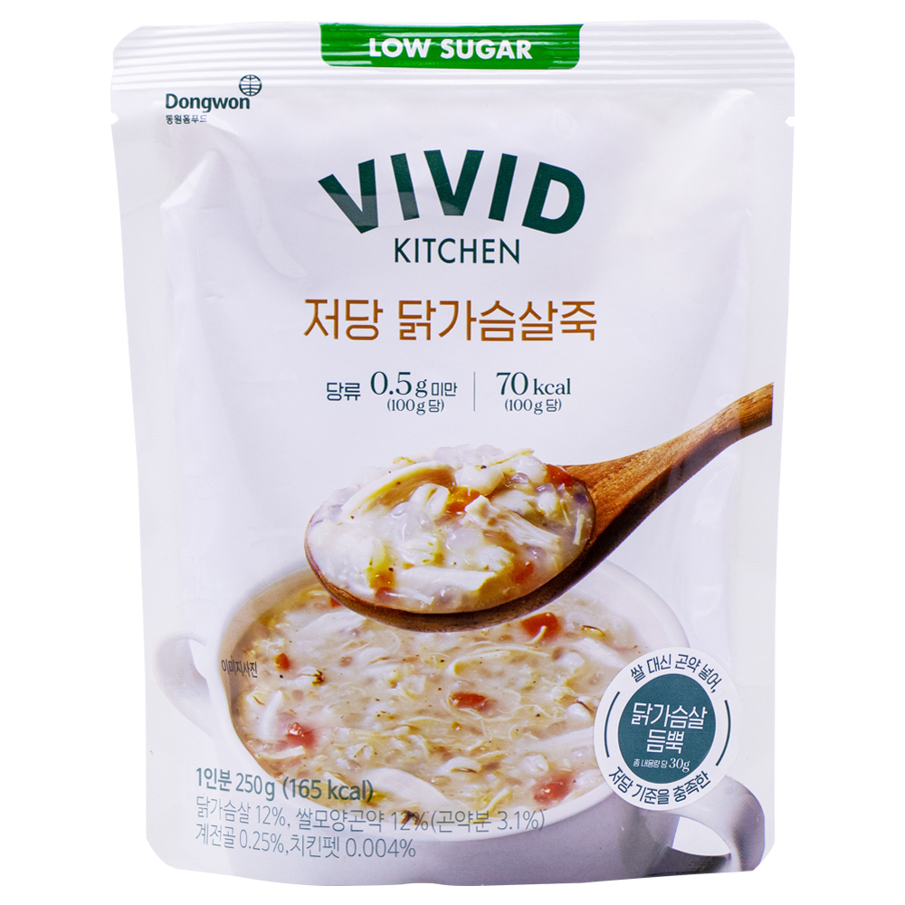 동원 비비드키친 저당 닭가슴살죽 250g