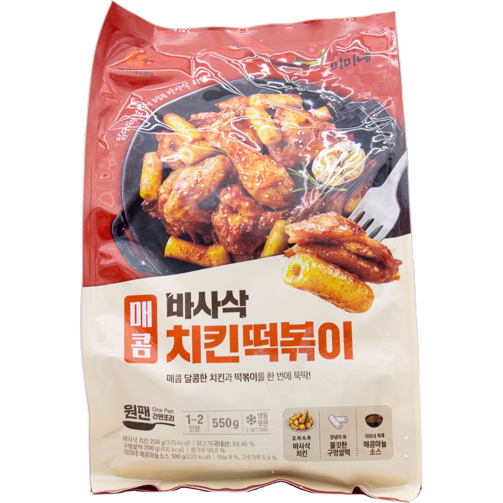 마니커에프앤지 미미네 바사삭 매콤 치킨 떡볶이 550g