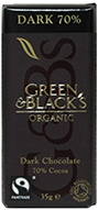 그린앤블랙 유기농 다크 초콜릿 70% 35g