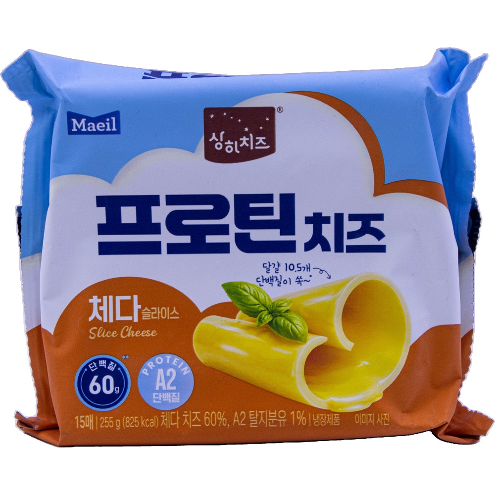 매일유업 상하치즈 프로틴치즈 체다 슬라이스 17g