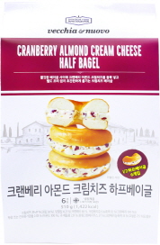 신세계푸드 크랜베리 아몬드 크림치즈 하프베이글 510g