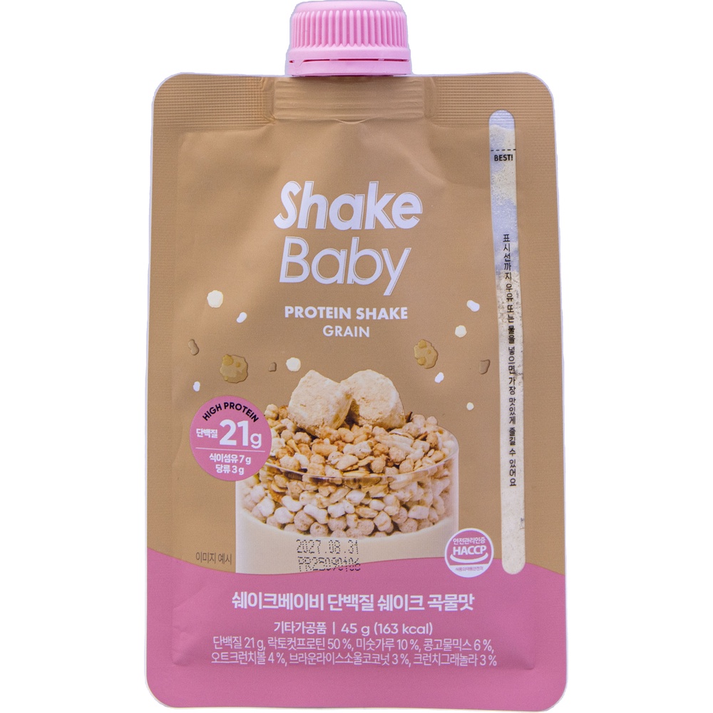 슬로우로켓 쉐이크베이비 단백질쉐이크 곡물맛 45g