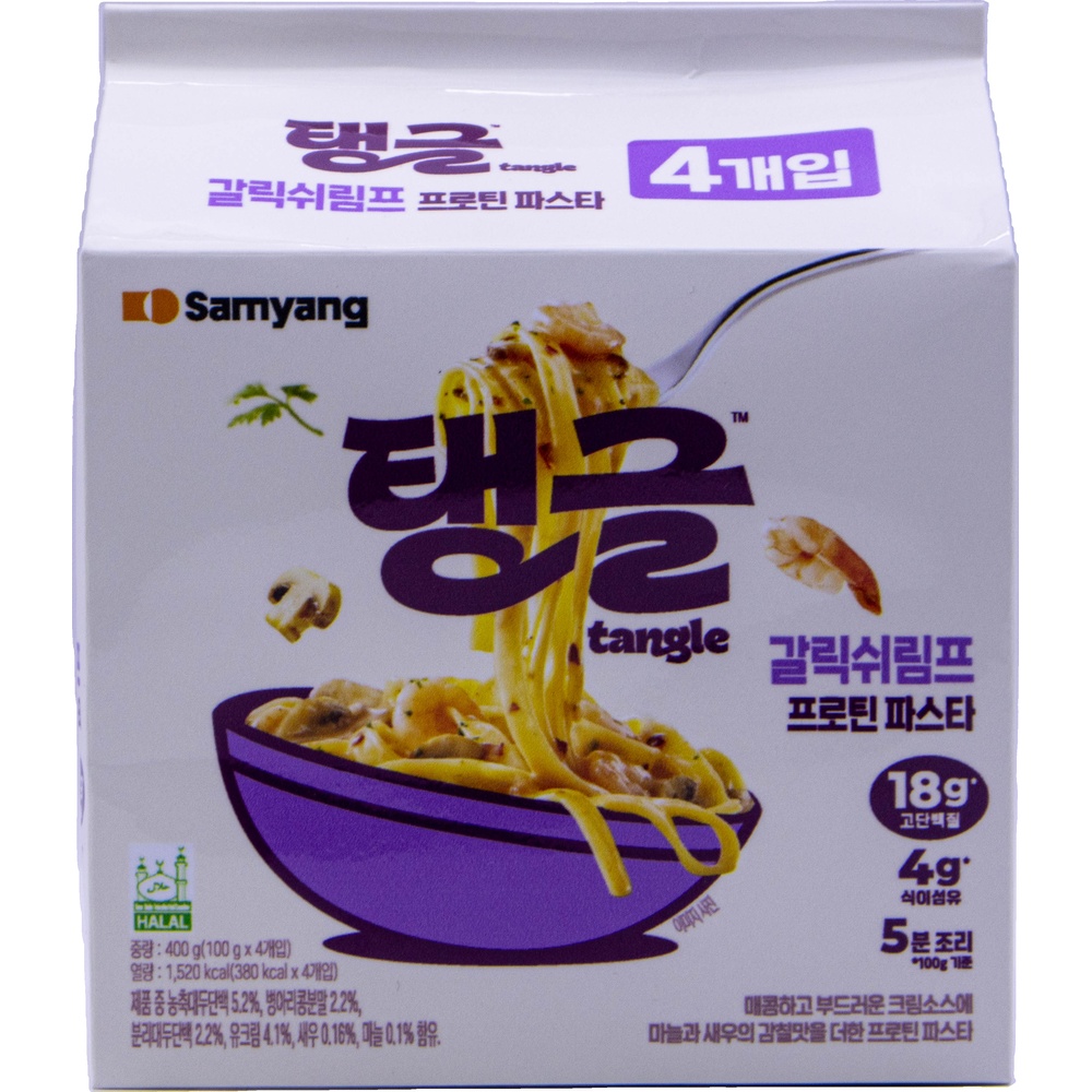 삼양 탱글 갈릭쉬림프 프로틴 파스타 100g