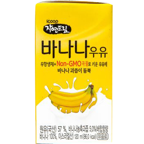 해피푸르츠 자연드림 바나나우유 120ml