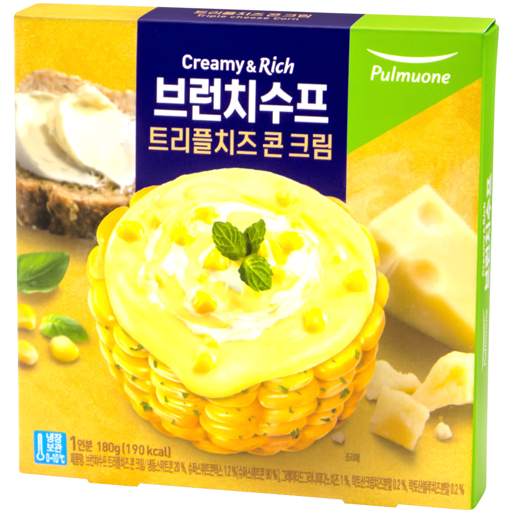 풀무원 브런치수프 트리플치즈 콘 크림 180g