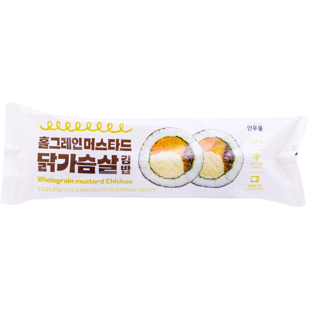 한우물 홀그레인 머스타드 닭가슴살 김밥 230g