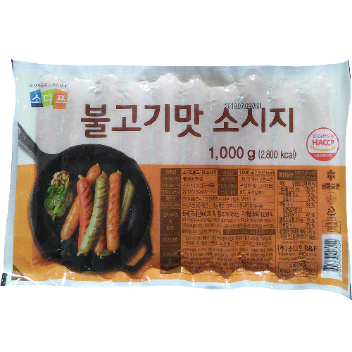 소디프 불고기맛 소시지 1000g