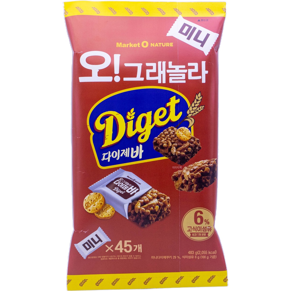 오리온 마켓오네이처 오그래놀라 다이제바 미니 10.7g