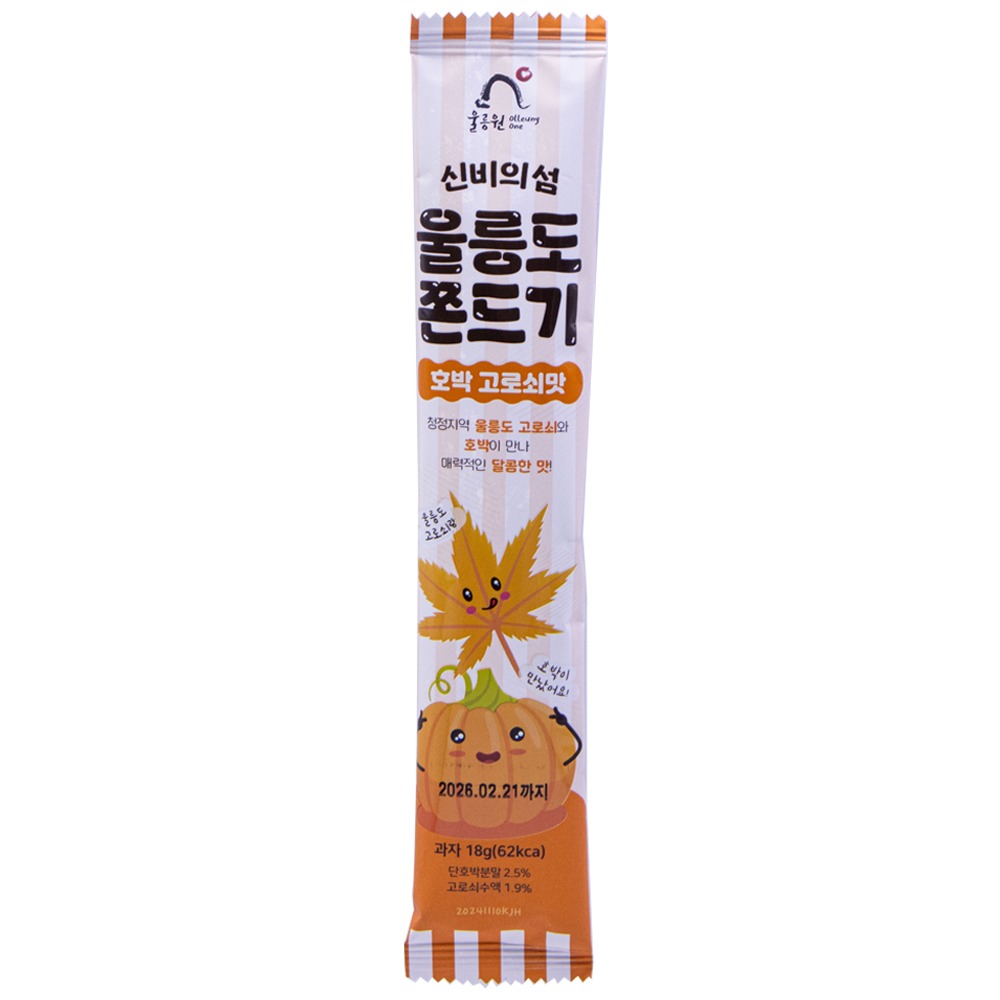 울릉원 울릉도쫀드기 호박고로쇠맛 18g