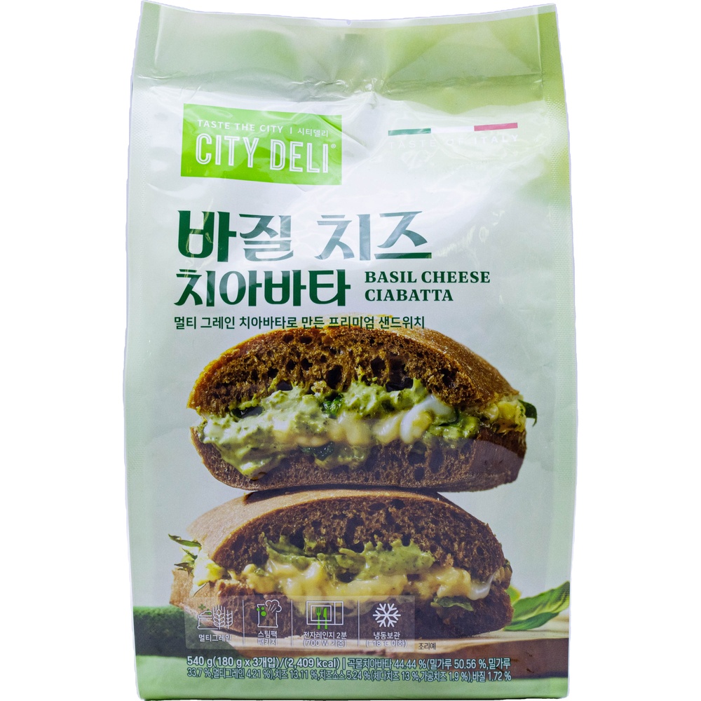 삼립 시티델리 바질 치즈 치아바타 180g