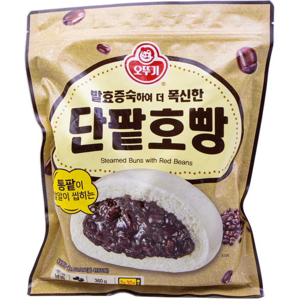 오뚜기 발효증숙하여 더 폭신한 단팥호빵 360g