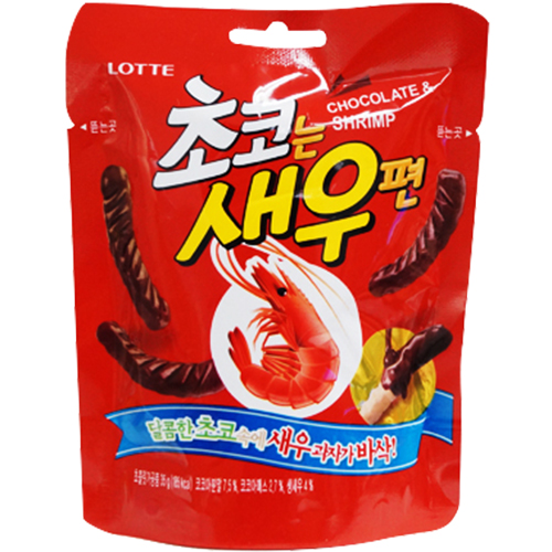 롯데 초코는 새우편 35g