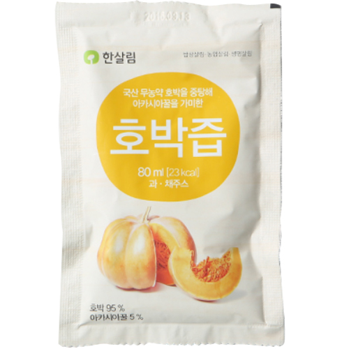 한살림 호박즙 80ml