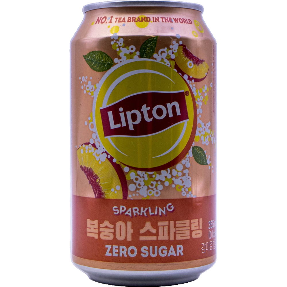 립톤 복숭아 스파클링 제로 슈가 355mL