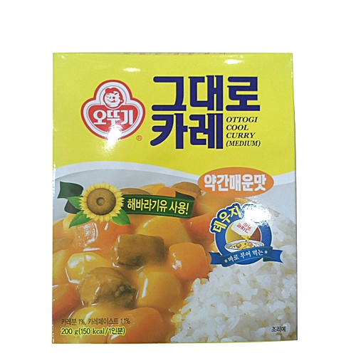 오뚜기 그대로카레 약간매운맛 200g